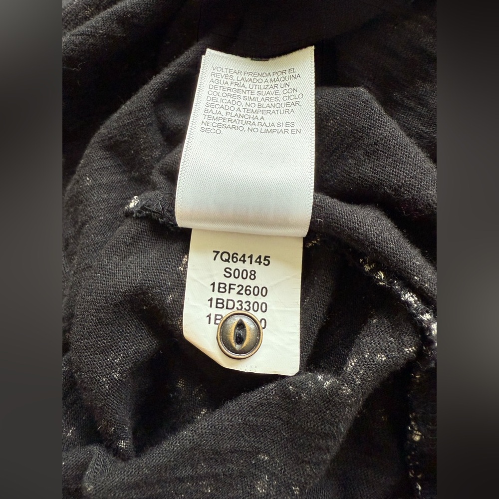 Lucky Brand Black and White Graphic 3/4 Sleeve Tunic - Picture 5 of 11